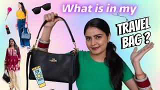 What is in my TRAVEL HANDBAG ? Skincare/Makeup & Travel Must Have | Kashika