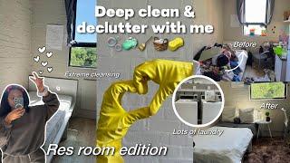 Extreme deep cleaning + super realistic | res room edition | cleaning motivation | this took 2 days!