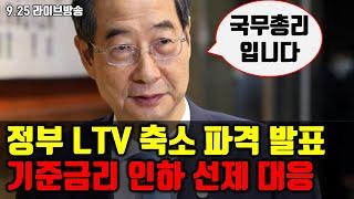 정부 LTV 축소 파격 발표! 기준금리 인하 선제적 대응 실시