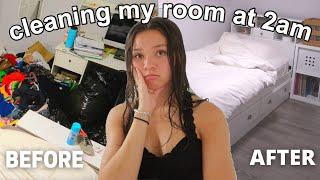 cleaning my DISGUSTING room at 2am *EXTREME TRANSFORMATION*