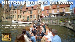 Historic Bruges Belgium Scenic Boat Tour 8K