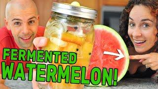 Making Pickled Watermelon Rind (FERMENTED & Tastes Like Dill Pickles!)