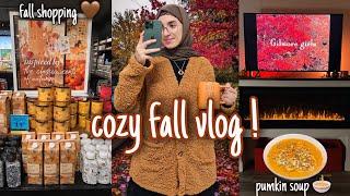 cozy fall vlog دوزو معايا نهاري في الخريف ️️(cozy night, shopping for fall, cooking at home..)