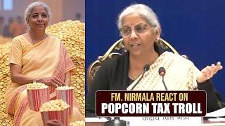 Nirmala Sitharaman Reacts On Popcorn Tax Troll | 18% GST On Caramel Popcorn | News Buzz