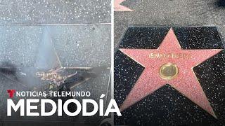 Denuncian vandalización de la estrella de Jenni Rivera (sus fans la limpiaron) | Noticias Telemundo