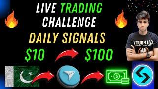 Live Trading Challenge | $10 INTO $100  DAILY SIGNALS!  Bitget Spot Trading