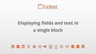 Displaying Fields and Text in a Single Block