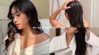 hair care routine & how i curl my hair 🫧