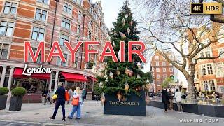 London Mayfair Christmas Walk | Elegance and Luxury in 4K