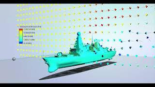 Airflow simulation around Daring Class Destroyer using Computational Fluid Dynamics