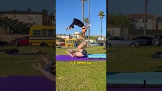 Acro with a stranger! Check my bio to learn beginner acroyoga!