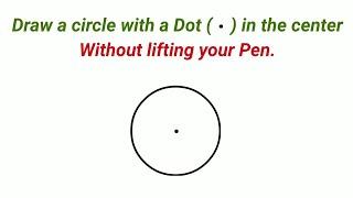 Can You Draw a circle with a dot in the middle without lifting your pen? || Puzzle ||  StudyUp Maths