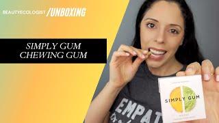 Simply Gum Natural Gum Unboxing & 1st Impression of Cleanse Flavor. 20% OFF Discount in Description