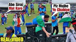 Axar Patel and Rishabh Pant stunned when Mohammed Siraj snatched slogan from fan Ind vs SA T20 Final