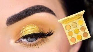 ColourPop Uh-Huh Honey Eyeshadow Palette | Yellow Eye Makeup Tutorial