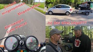 Einfach mitgenommen Vlog | Moped-Tour | Panzer mit A2 ziehen!?
