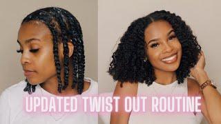 MY UPDATED TWIST OUT ROUTINE | STRETCHED TWISTS WITHOUT HEAT | LENGTH AND VOLUME!