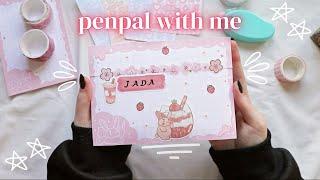 Penpal With Me  | Kawaii Strawberry Theme ft. Chupadoodles