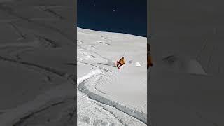 Learning to ski powder Grimentz 2023