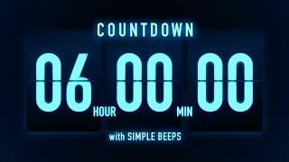 6 Hours Flip Clock Timer / Simple Beeps 