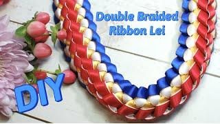 How To Make This Flag Color Double Braided Ribbon Lei