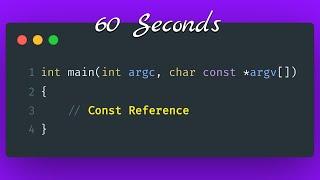 C++ const reference | #60seconds | One Minute | #anooptube | #oneminute