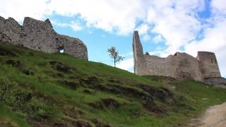 Čachtický hrad,Ruins of Cachtice Castle-Time lapse