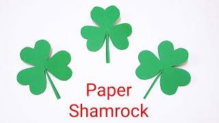 How to cut Paper Shamrock- Easiest way, St.Patrick's day paper crafts,