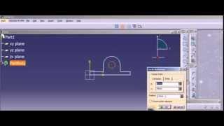 CATIA V5R21: Drawing Sketch in the sketcher workbench.(TUT 1)