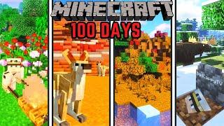 I Survived 100 Days in the ULTIMATE SURVIVAL GAME / DEADLY SEASONS in Minecraft Hardcore