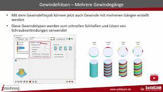 SolidCAM 2021 – Gewindefräsen – Mehrgängige Gewinde