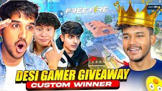 DESI GAMERS CUSTOM GIVEAWAY WINNER  - Garena Free Fire