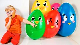 Surprise Eggs Adventure  Happy Easter Day + More with Oliver!