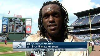 ARI@ATL: Maybin on walk-off homer, Braves' 2-1 win