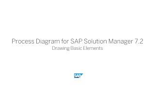 Process Diagram for SAP Solution Manager 7.2: Drawing Basic Elements