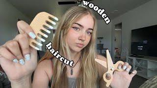 ASMR Wooden Haircut️ (fast and aggressive, personal attention)