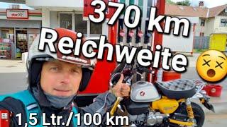 ️ Reichweitentest Honda Monkey Dax Grom | 370 km mit einer Tankfüllung  #honda #monkey #dax #grom