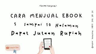 CARA MENJUAL EBOOK DAN DAPAT JUTAAN RUPIAH