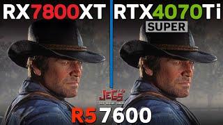 RX 7800 XT vs RTX 4070 Ti Super | Ryzen 5 7600 | Tested in 15 games