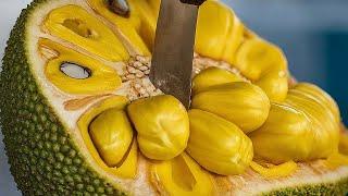 Incredible Jackfruit Cutting Skills - Satisfying Thai Street Food