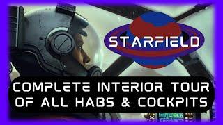 Complete Tour of All Ship Hab and Cockpit Interiors in Starfield