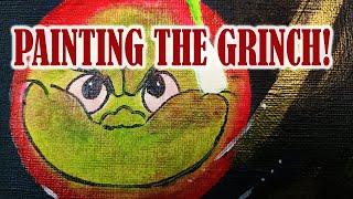 Painting The Grinch! Christmas Art Collab with Alexis Cassandra and Naomi Couture.