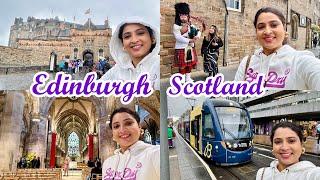 EDINBURG SCOTLAND || Exploring Royal Mile, Edinburg Castle, Edinburg Tram & Princess Street In Rain