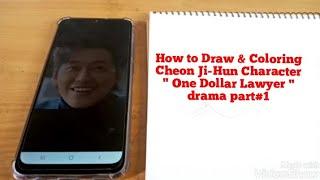 How to Draw & Coloring Cheon Ji-Hun Character "One Dollar Lawyer" drama part#1