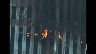 Face in the burning WTC South Tower