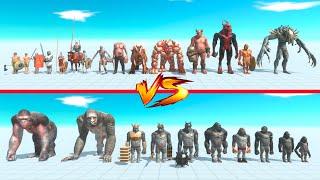 Infernals + Ancient Humans vs Mutant Primates - Animal Revolt Battle Simulator