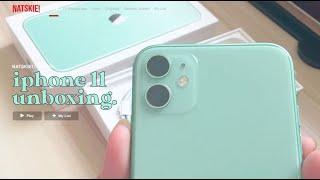 iphone 11 unboxing in 2021• green/mint green 256GB + accessories + quick setup 