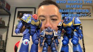 Comparison between JoyToy vs McFarlane vs Bandai Ultramarines Warhammer 40K Action Figures