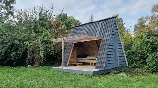 Making a small diy A-Frame upycled playhouse cabin thing