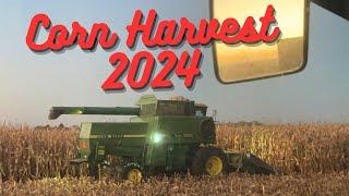 Corn Harvest 2024!! Night Harvest!! John Deere 6620 Turbo